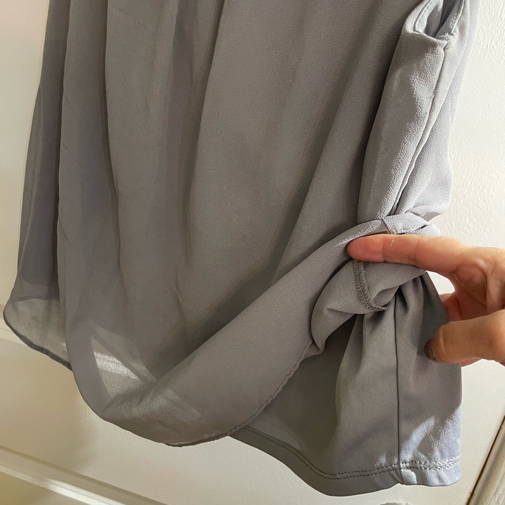 Gray Pleated Shell Top - Picture 4 of 4